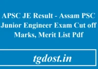 APSC JE Result