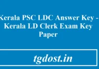 Kerala PSC LDC Answer Key