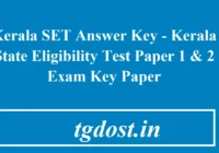 Kerala SET Answer Key