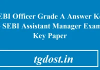 SEBI Officer Grade A Answer Key