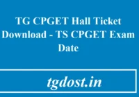 TG CPGET Hall Ticket