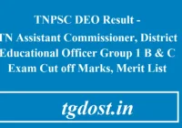 TNPSC DEO Result