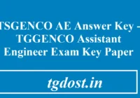 TSGENCO AE Answer Key