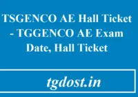 TSGENCO AE Hall Ticket