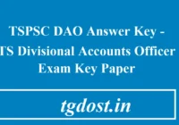 TSPSC DAO Answer Key