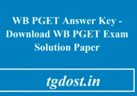 WB PGET Answer Key