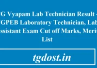 CG Lab Technician Result