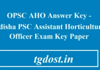 OPSC AHO Answer Key