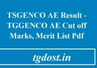 TSGENCO AE Result