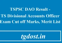 TSPSC DAO Result