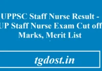 UPPSC Staff Nurse Result